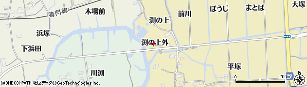徳島県鳴門市大津町大幸（渕の上外）周辺の地図