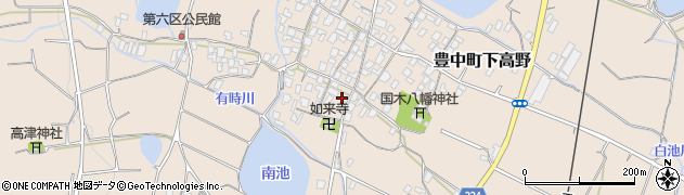 香川県三豊市豊中町下高野1424周辺の地図