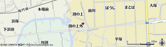 徳島県鳴門市大津町大幸（渕の上）周辺の地図