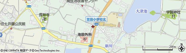 香川県三豊市豊中町笠田笠岡2156周辺の地図
