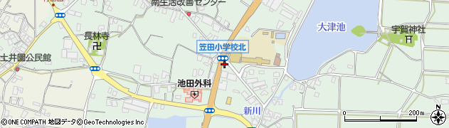 香川県三豊市豊中町笠田笠岡2170周辺の地図