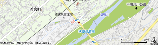 湯田温泉入口周辺の地図