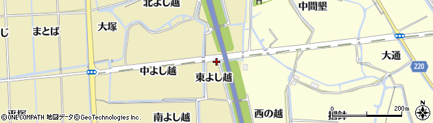 徳島県鳴門市大津町大幸（東よし越）周辺の地図