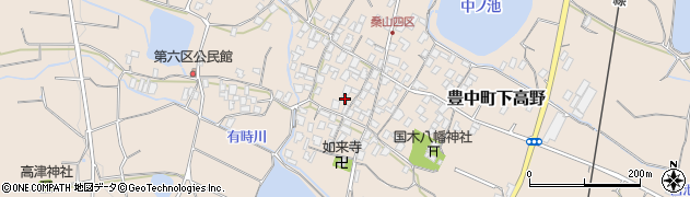 香川県三豊市豊中町下高野1422周辺の地図