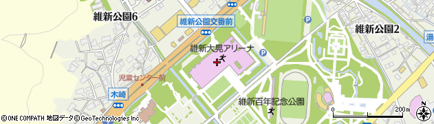 山口県スポーツ文化センター　アリーナ周辺の地図