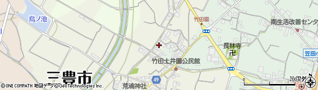 香川県三豊市豊中町笠田竹田1237周辺の地図