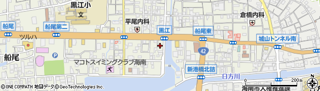 松屋海南店周辺の地図