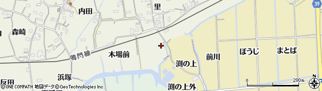 徳島県鳴門市大麻町姫田（木場前）周辺の地図