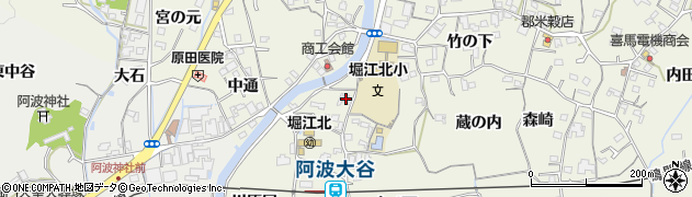 徳島県鳴門市大麻町大谷（中筋）周辺の地図