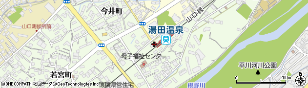 湯田温泉駅周辺の地図
