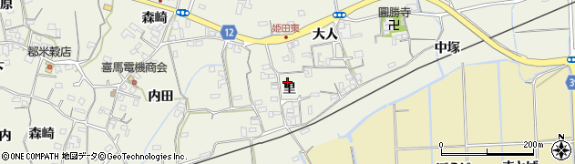 徳島県鳴門市大麻町姫田（里）周辺の地図