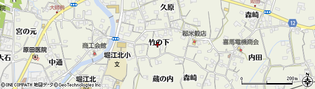 徳島県鳴門市大麻町大谷（竹の下）周辺の地図