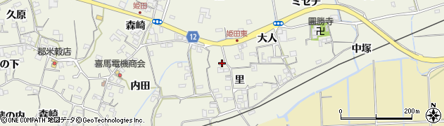 徳島県鳴門市大麻町姫田大人周辺の地図