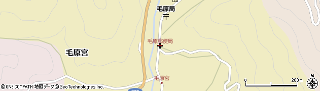 毛原郵便局周辺の地図