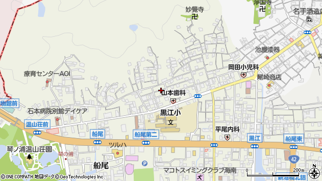 〒642-0001 和歌山県海南市船尾の地図