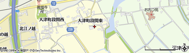徳島県鳴門市大津町段関（中の越）周辺の地図