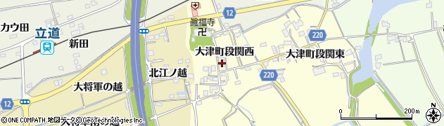 徳島県鳴門市大津町段関（西）周辺の地図