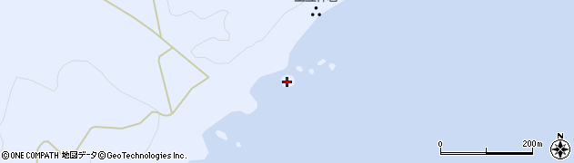 上立神岩周辺の地図