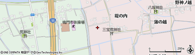 徳島県鳴門市大津町木津野（西玉渕）周辺の地図
