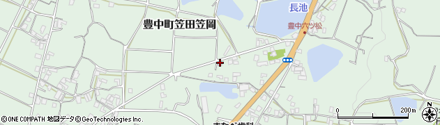 香川県三豊市豊中町笠田笠岡3195周辺の地図