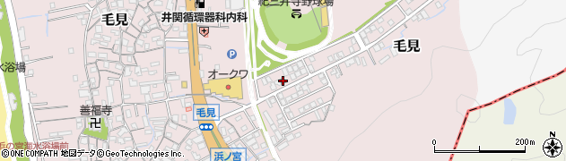 和歌山毛見郵便局周辺の地図