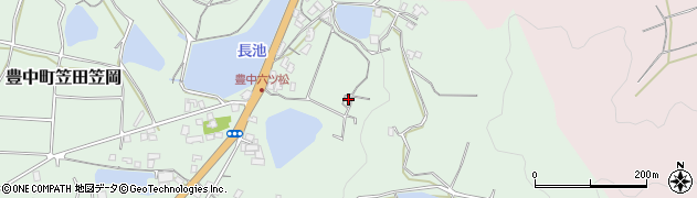 香川県三豊市豊中町笠田笠岡84周辺の地図