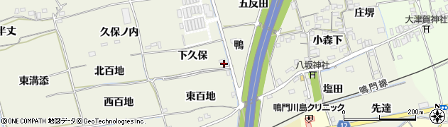 徳島県鳴門市大麻町姫田（下久保）周辺の地図