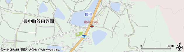 香川県三豊市豊中町笠田笠岡96周辺の地図