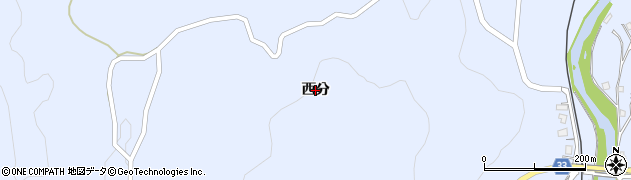 山口県美祢市大嶺町（西分）周辺の地図