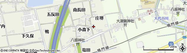 徳島県鳴門市大麻町姫田（庄堺）周辺の地図