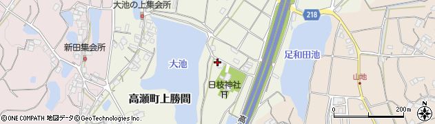 香川県三豊市高瀬町上勝間216周辺の地図