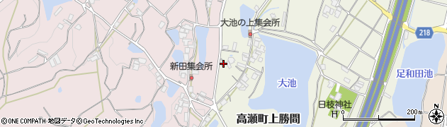 香川県三豊市高瀬町上勝間400周辺の地図