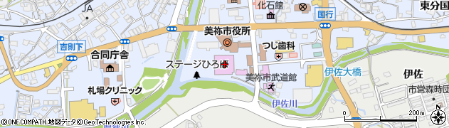美祢市民会館周辺の地図