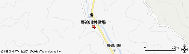 野迫川村役場　教育委員会周辺の地図