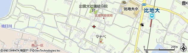 香川県三豊市豊中町比地大周辺の地図