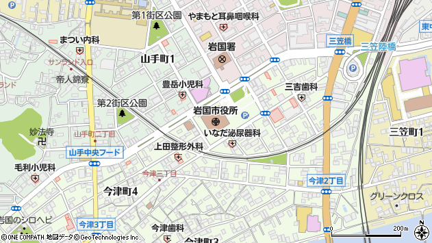 〒740-0000 山口県玖珂郡和木町（以下に掲載がない場合）の地図