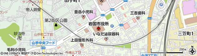 岩国市役所　本庁市民生活部市民課管理班周辺の地図