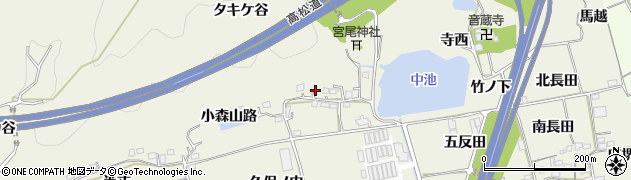 徳島県鳴門市大麻町姫田（小森山路）周辺の地図
