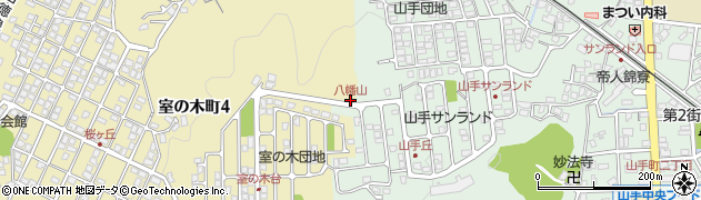 八幡山周辺の地図