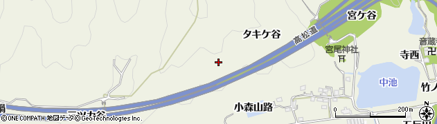 徳島県鳴門市大麻町姫田（タキケ谷）周辺の地図