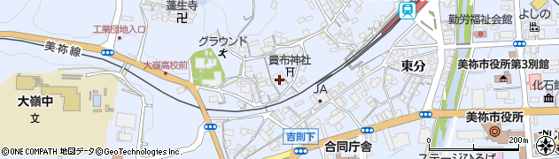 山口県美祢市大嶺町（東分吉則町上）周辺の地図