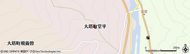 奈良県五條市大塔町堂平周辺の地図