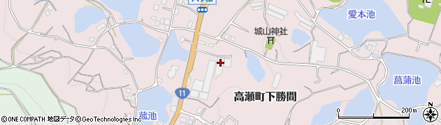 香川県三豊市高瀬町下勝間1277周辺の地図