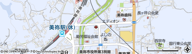 美祢郵便局周辺の地図