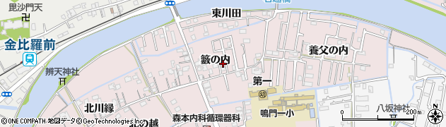 徳島県鳴門市大津町木津野（籔の内）周辺の地図