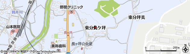 山口県美祢市大嶺町（東分長ケ坪）周辺の地図