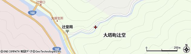 奈良県五條市大塔町辻堂周辺の地図