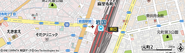 岩国駅前周辺の地図