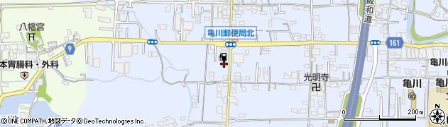 亀川郵便局周辺の地図