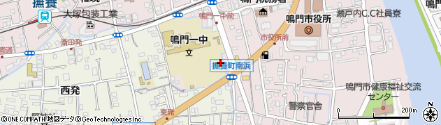 徳島県鳴門市撫養町南浜（浜田）周辺の地図